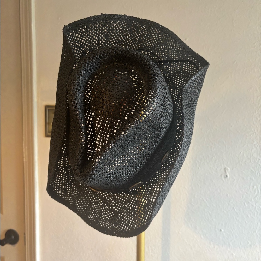 Black Woven Men's Hat